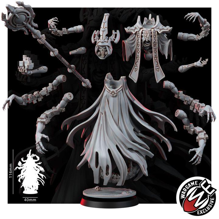 Necrocyborg Void Illusionist – Necrons Proxy, Wargame Exclusive – 3D printed 16K resin miniature – photo 4 of 5