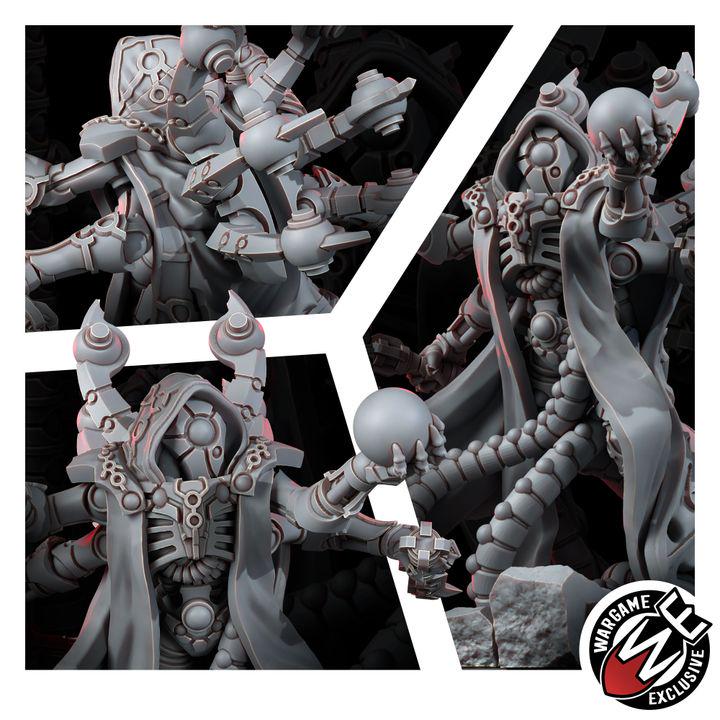 Necrocyborg Awaken God – Necrons Proxy, Wargame Exclusive – 3D printed 16K resin miniature – photo 5 of 5