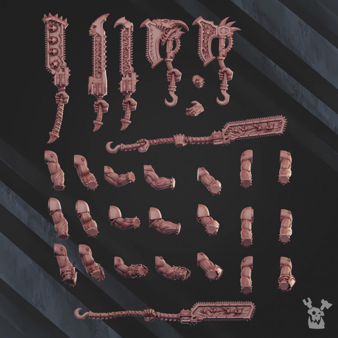 Cursed Bone Shredders Squad – Chaos Proxy, DakkaDakka – 3D printed 16K resin miniature – photo 9 of 15