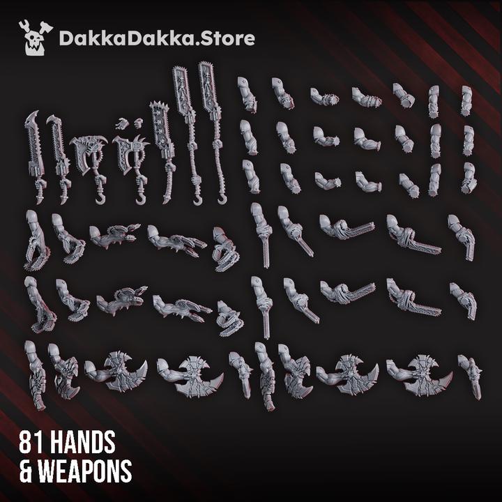 Cursed Bone Shredders Squad – Chaos Proxy, DakkaDakka – 3D printed 16K resin miniature – photo 4 of 15