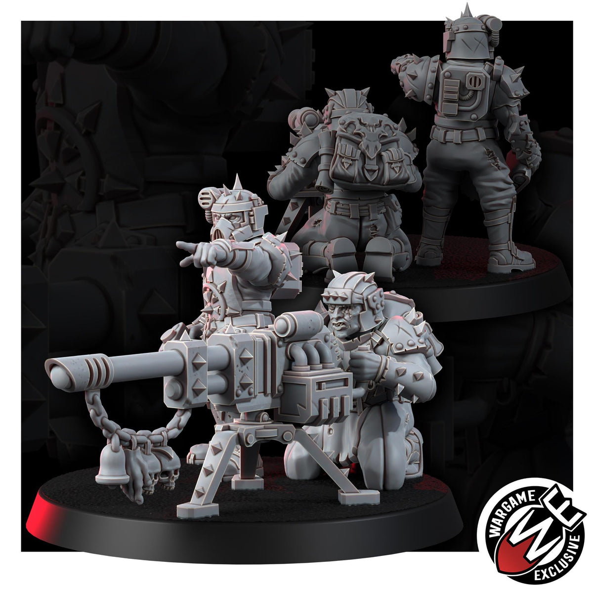 Chaos Renegades Of Pain Agony Weapon Team – Chaos Proxy, Wargame Exclusive – 3D printed 16K resin miniature – photo 4 of 9