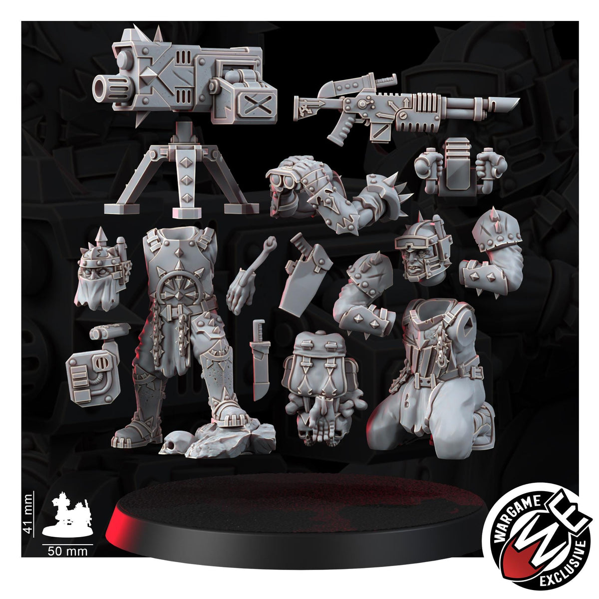 Chaos Renegades Of Pain Agony Weapon Team – Chaos Proxy, Wargame Exclusive – 3D printed 16K resin miniature – photo 9 of 9