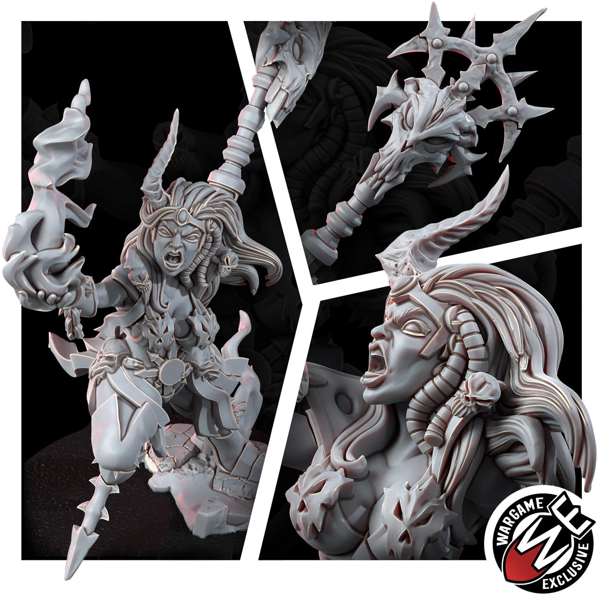 Chaos Renegades Of Pain Cursed Witchcaster – Chaos Proxy, Wargame Exclusive – 3D printed 16K resin miniature – photo 7 of 7