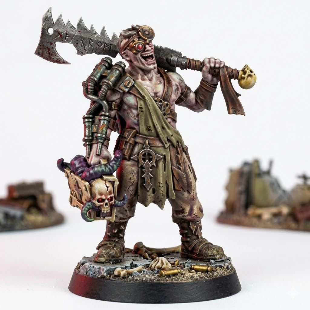 Chaos Renegades Doctor – Chaos Proxy, Wargame Exclusive – 3D printed 16K resin miniature – main photo