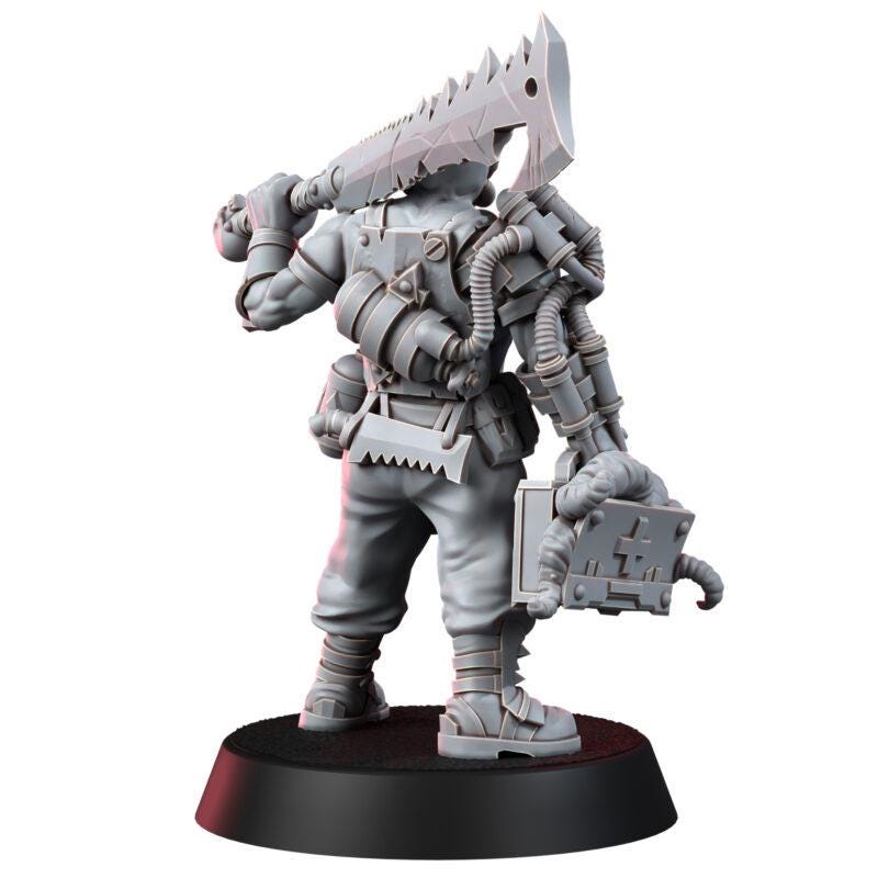 Chaos Renegades Doctor – Chaos Proxy, Wargame Exclusive – 3D printed 16K resin miniature – photo 3 of 8