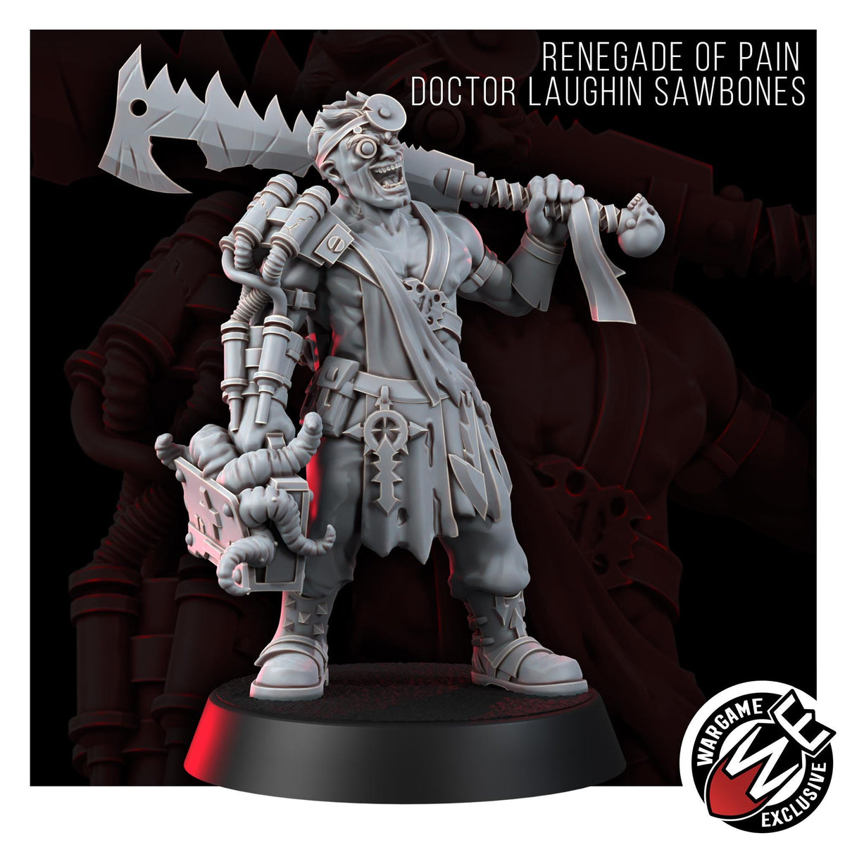 Chaos Renegades Doctor – Chaos Proxy, Wargame Exclusive – 3D printed 16K resin miniature – photo 4 of 8