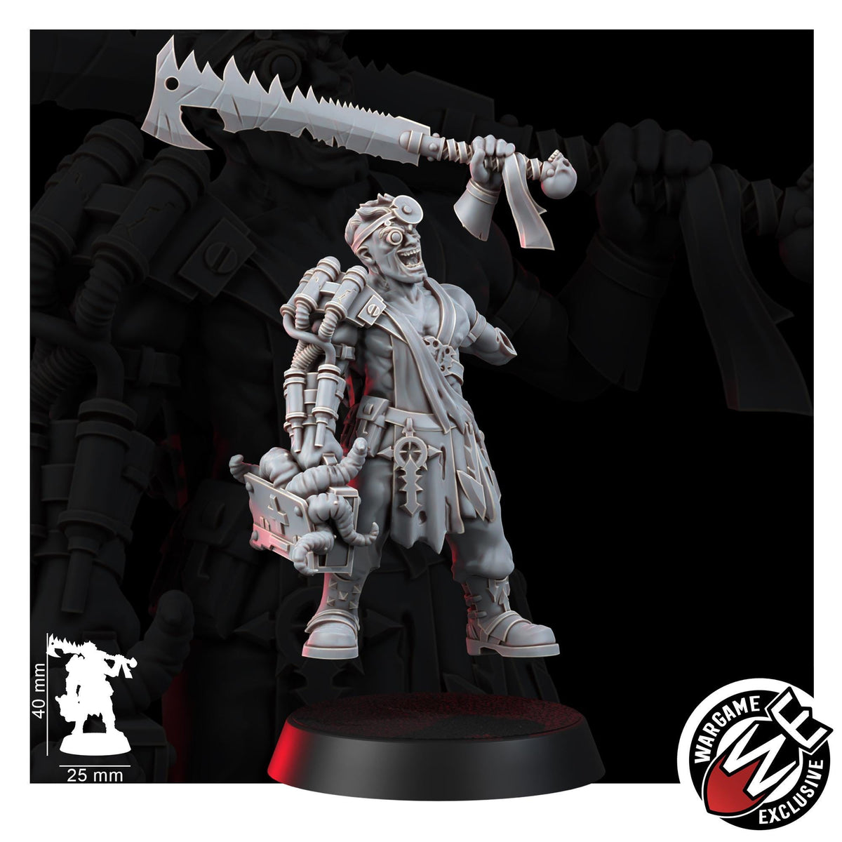 Chaos Renegades Doctor – Chaos Proxy, Wargame Exclusive – 3D printed 16K resin miniature – photo 6 of 8