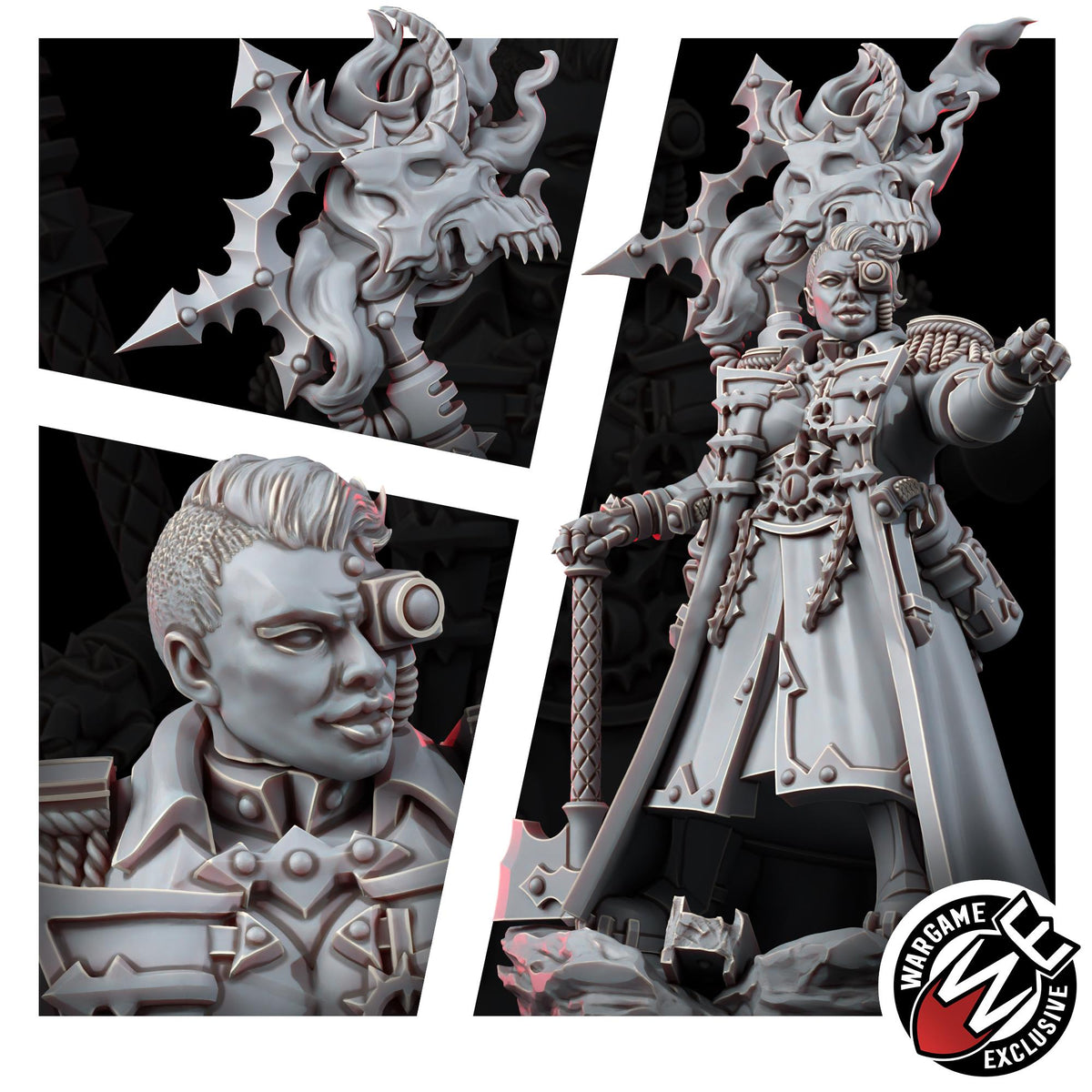 Chaos Renegades Lord Regent Ungvarra Kred – Chaos Proxy, Wargame Exclusive – 3D printed 16K resin miniature – photo 7 of 7