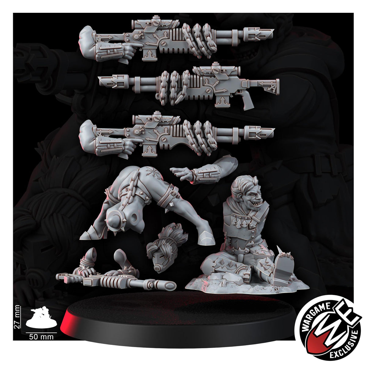 Chaos Renegades Meat Stand Sniper – Chaos Proxy, Wargame Exclusive – 3D printed 16K resin miniature – photo 7 of 8