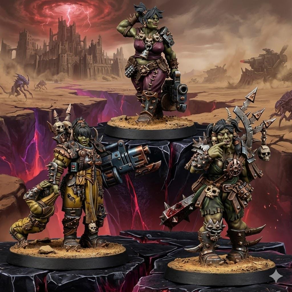 Chaos Renegades Of Pain Momma Ogruns – Chaos Proxy, Wargame Exclusive – 3D printed 16K resin miniature – main photo