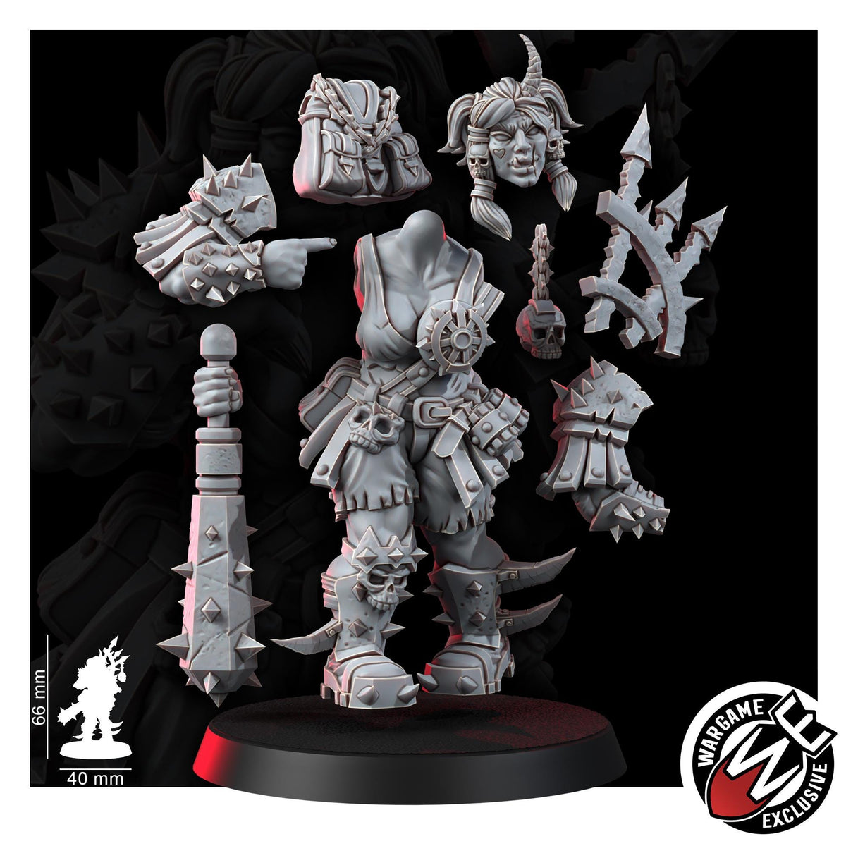 Chaos Renegades Of Pain Momma Ogruns – Chaos Proxy, Wargame Exclusive – 3D printed 16K resin miniature – photo 8 of 9