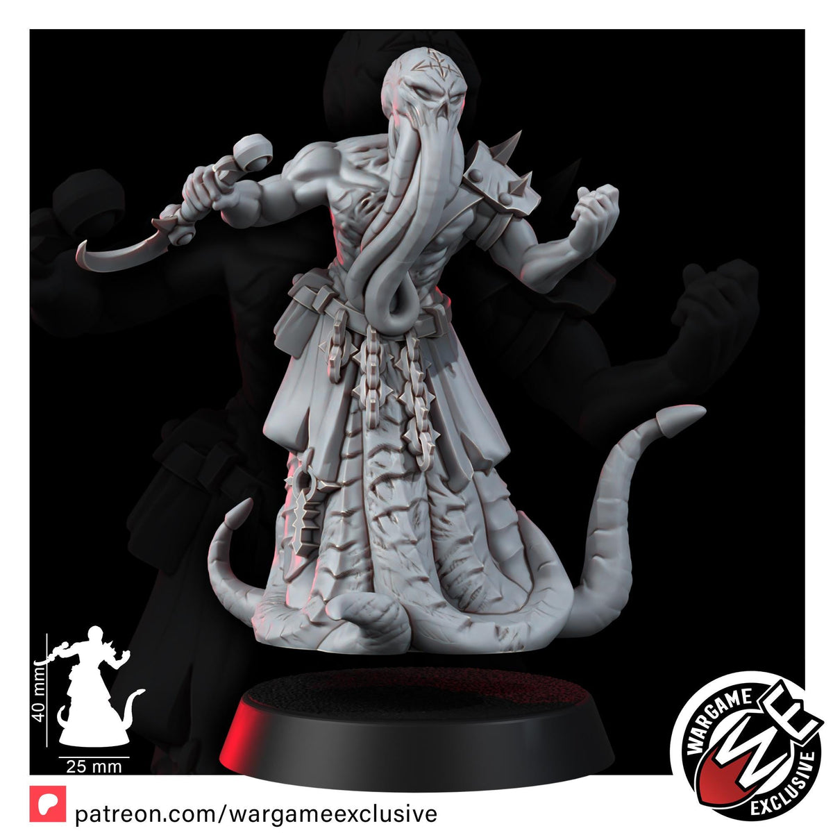 Chaos Renegades Of Pain Mutant Cultists – Chaos Proxy, Wargame Exclusive – 3D printed 16K resin miniature – photo 12 of 19