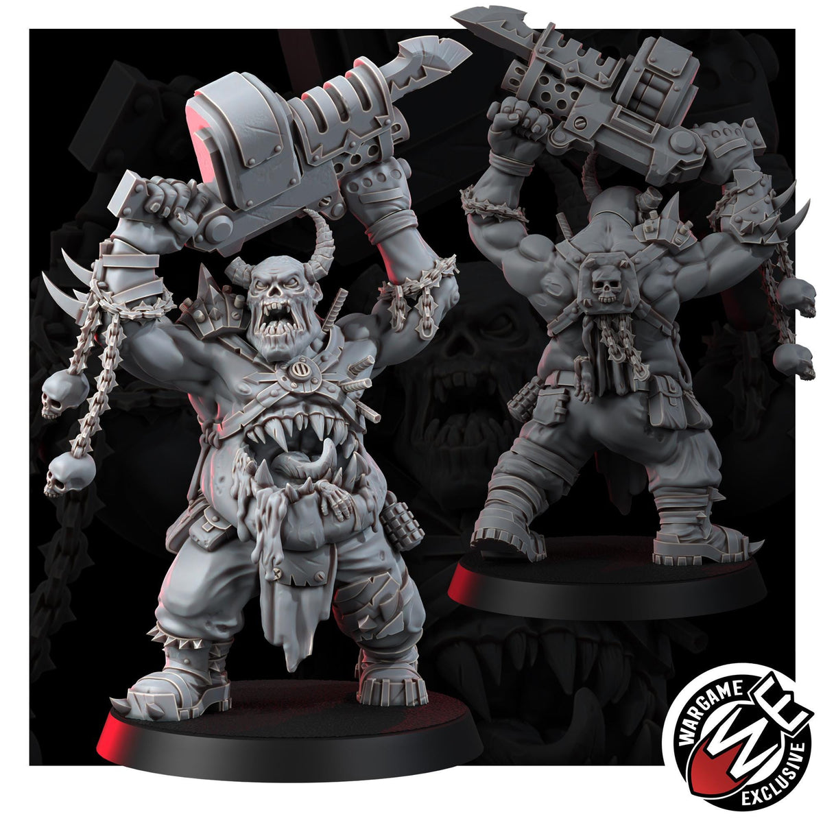 Chaos Renegades Of Pain Ogruns – Chaos Proxy, Wargame Exclusive – 3D printed 16K resin miniature – photo 6 of 9