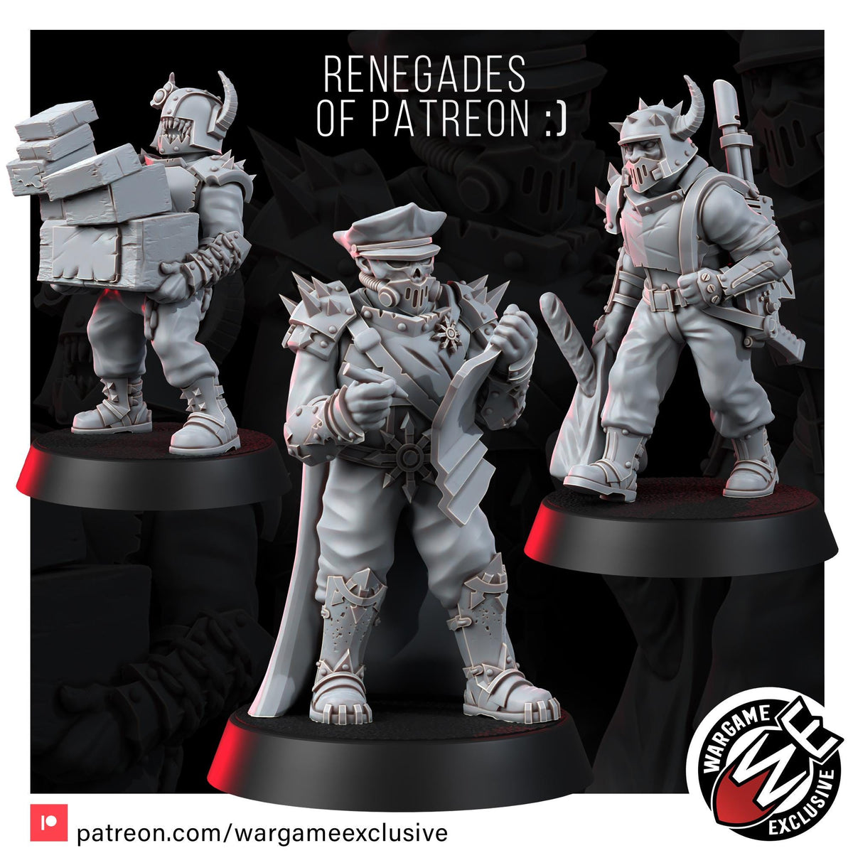 Chaos Renegades Of Pain Patreon – Chaos Proxy, Wargame Exclusive – 3D printed 16K resin miniature – photo 3 of 9