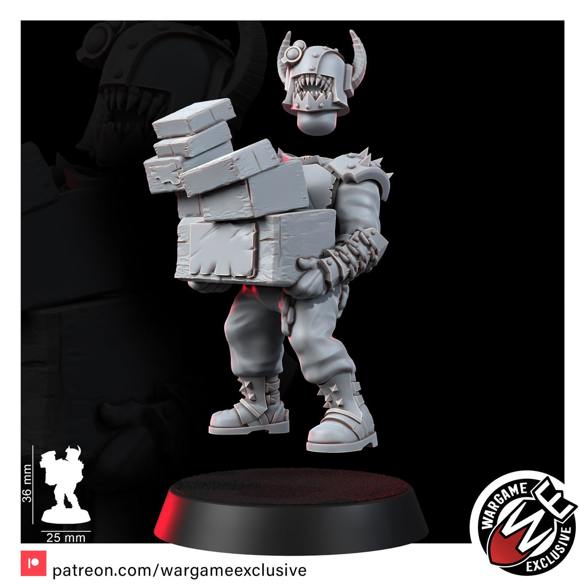 Chaos Renegades Of Pain Patreon – Chaos Proxy, Wargame Exclusive – 3D printed 16K resin miniature – photo 8 of 9