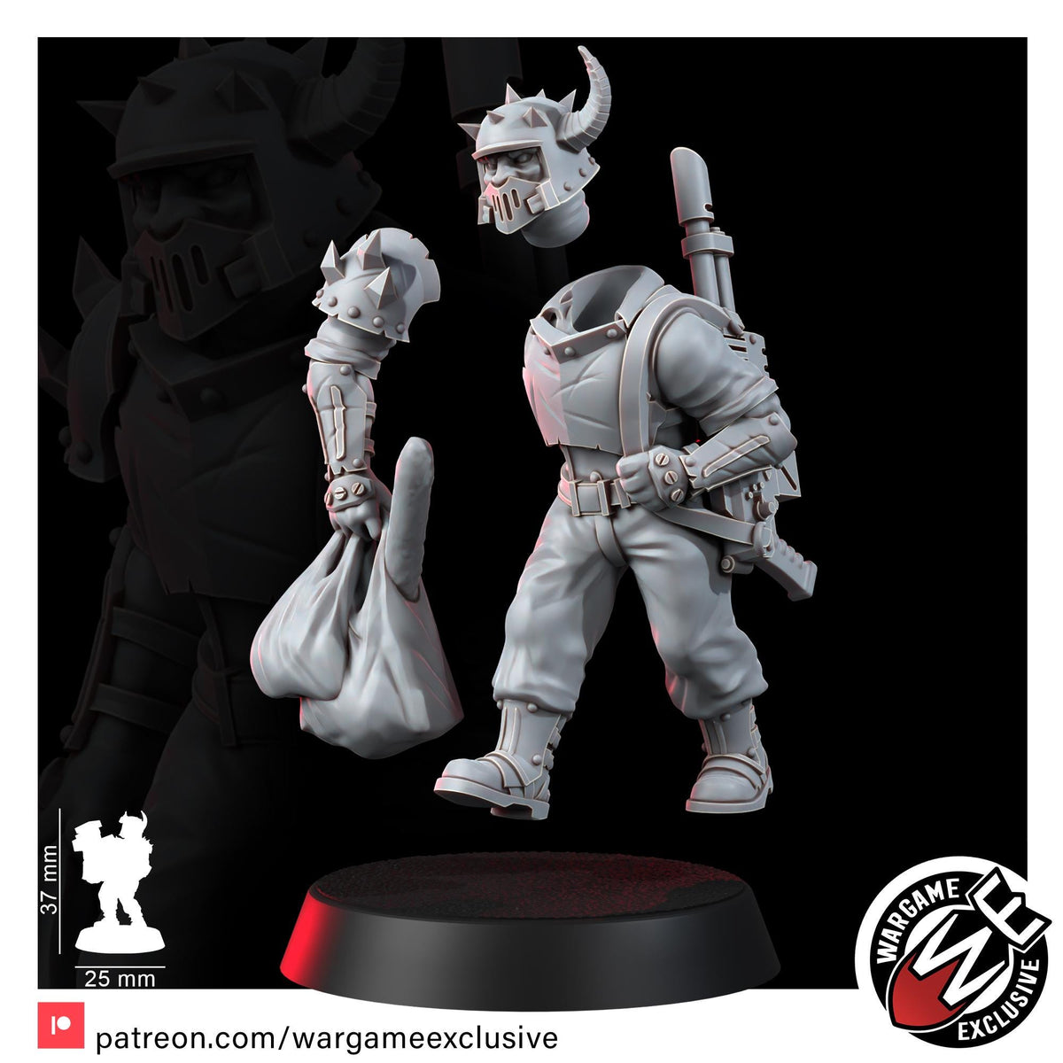 Chaos Renegades Of Pain Patreon – Chaos Proxy, Wargame Exclusive – 3D printed 16K resin miniature – photo 9 of 9