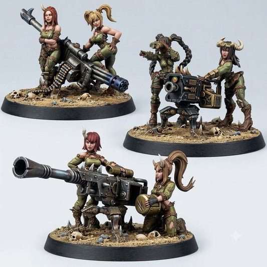 Renegades Of Excess Rapture Weapon Teams – Chaos Proxy, Wargame Exclusive – 3D printed 16K resin miniature – main photo