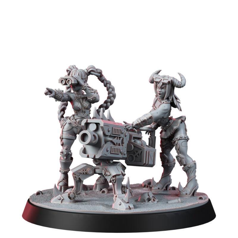 Renegades Of Excess Rapture Weapon Teams – Chaos Proxy, Wargame Exclusive – 3D printed 16K resin miniature – photo 4 of 6