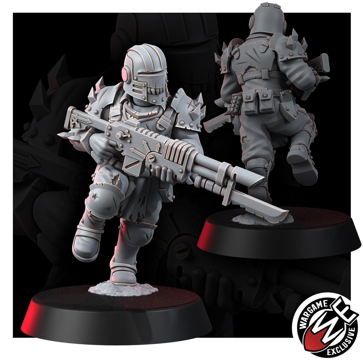 Chaos Renegades Of Pain Regiment Advancing – Chaos Proxy, Wargame Exclusive – 3D printed 16K resin miniature – photo 10 of 20