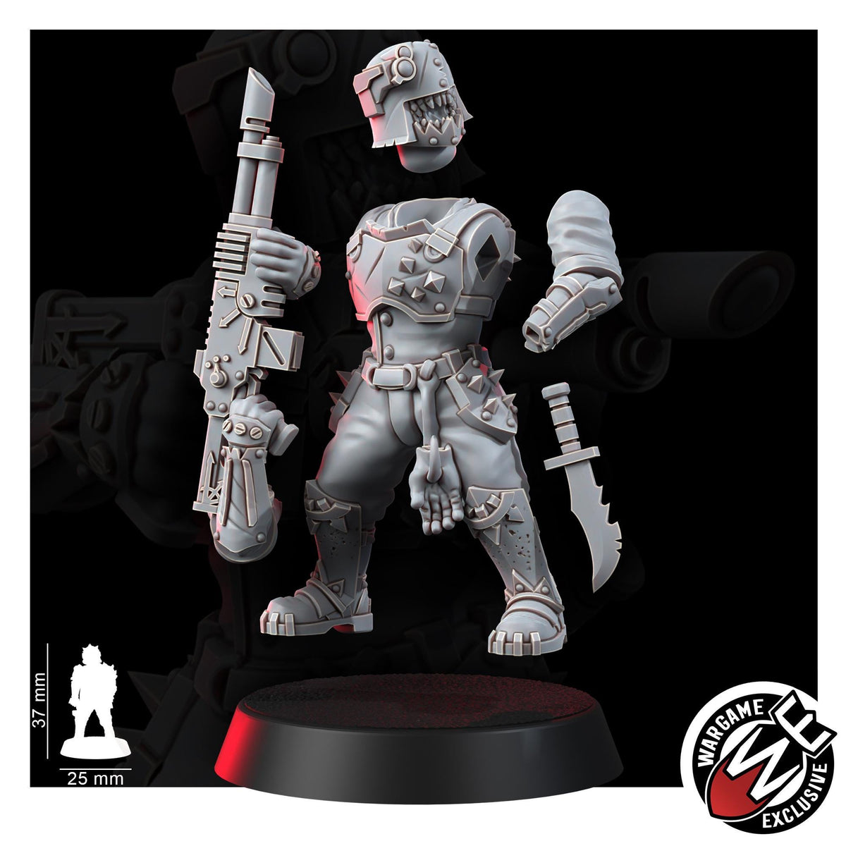 Chaos Renegades Of Pain Regiment Advancing – Chaos Proxy, Wargame Exclusive – 3D printed 16K resin miniature – photo 13 of 20