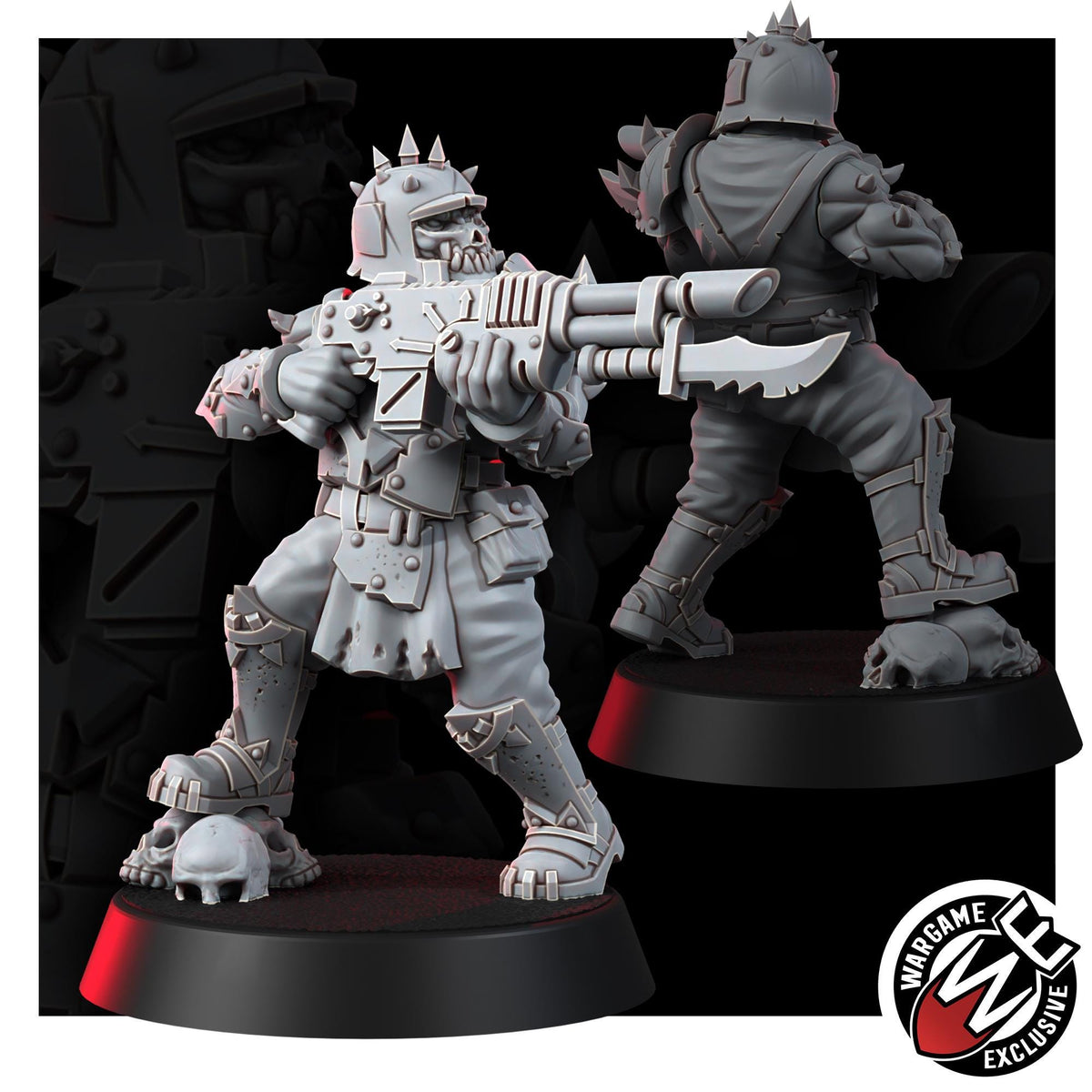 Chaos Renegades Of Pain Regiment Advancing – Chaos Proxy, Wargame Exclusive – 3D printed 16K resin miniature – photo 8 of 20