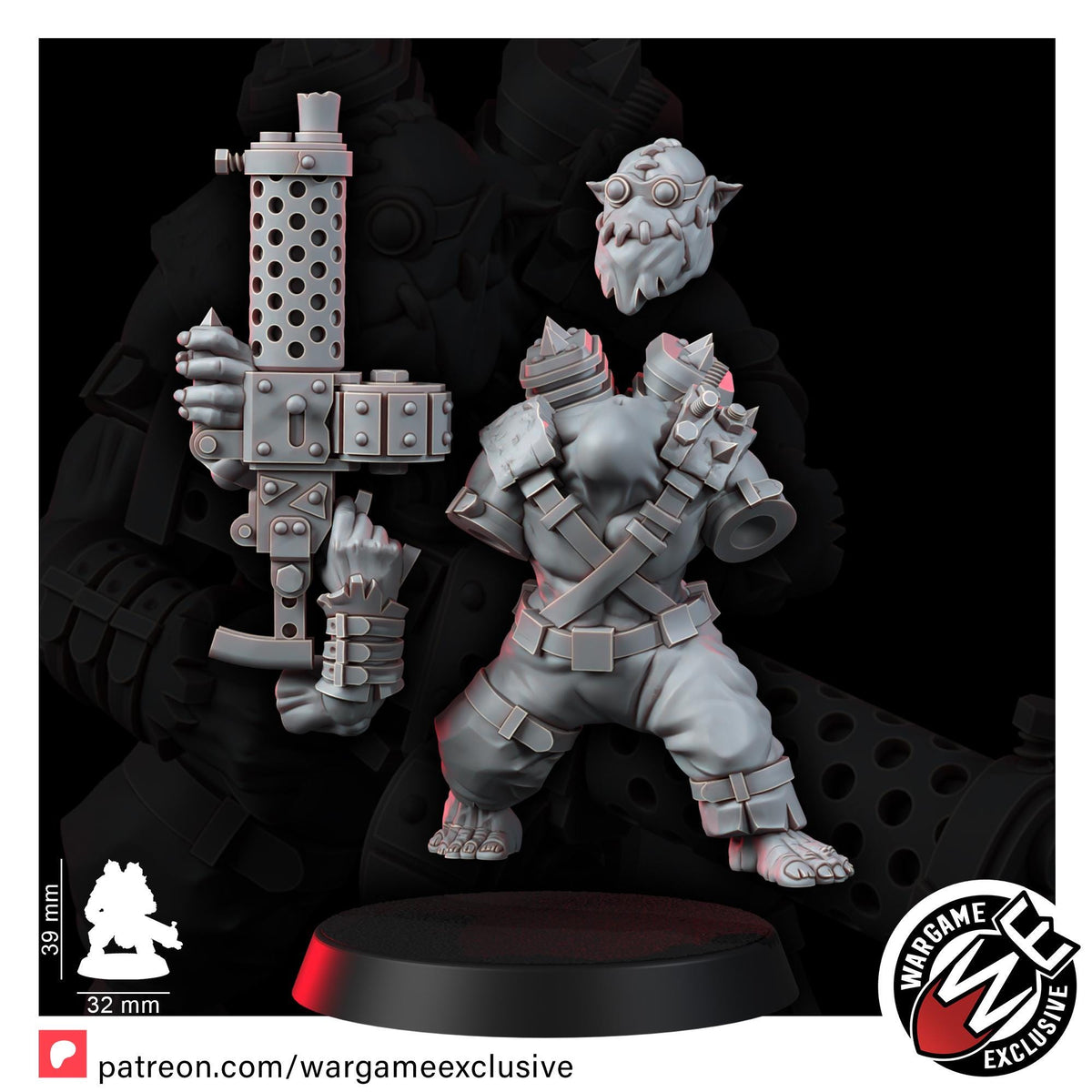 Ork Mad Riders Yoofs With Shootahs – Ork Proxy, Wargame Exclusive – 3D printed 16K resin miniature – photo 11 of 11