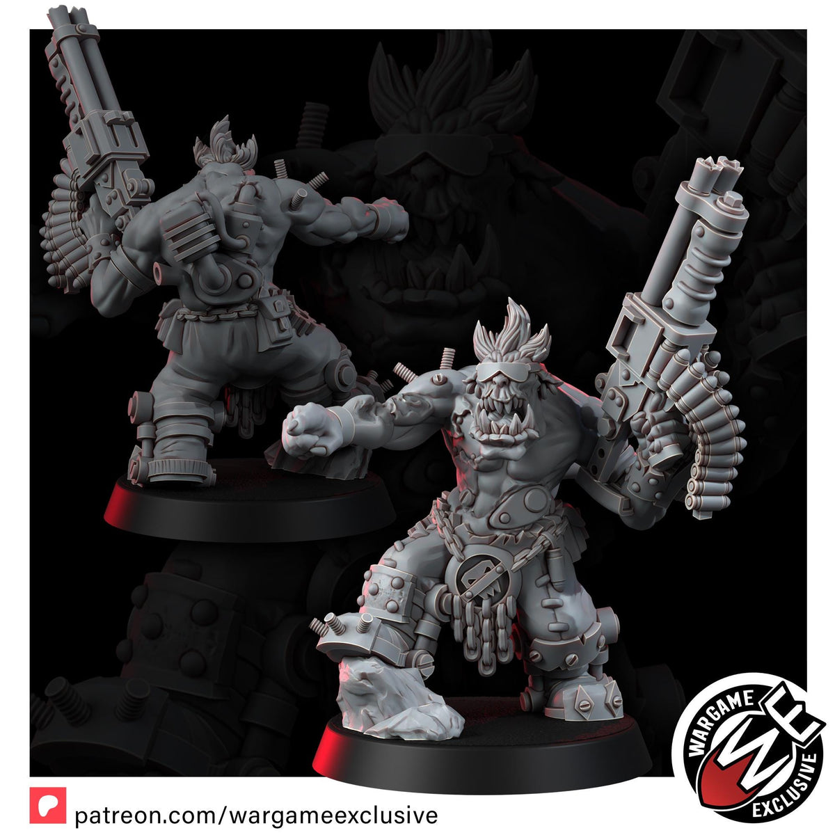 Ork Mad Riders Yoofs With Shootahs – Ork Proxy, Wargame Exclusive – 3D printed 16K resin miniature – photo 10 of 11