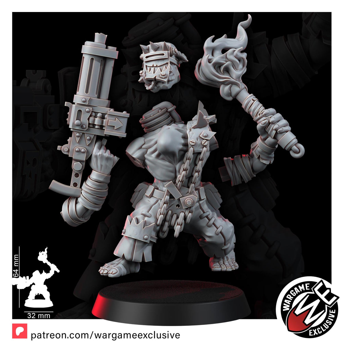Ork Mad Riders Yoofs With Shootahs – Ork Proxy, Wargame Exclusive – 3D printed 16K resin miniature – photo 3 of 11