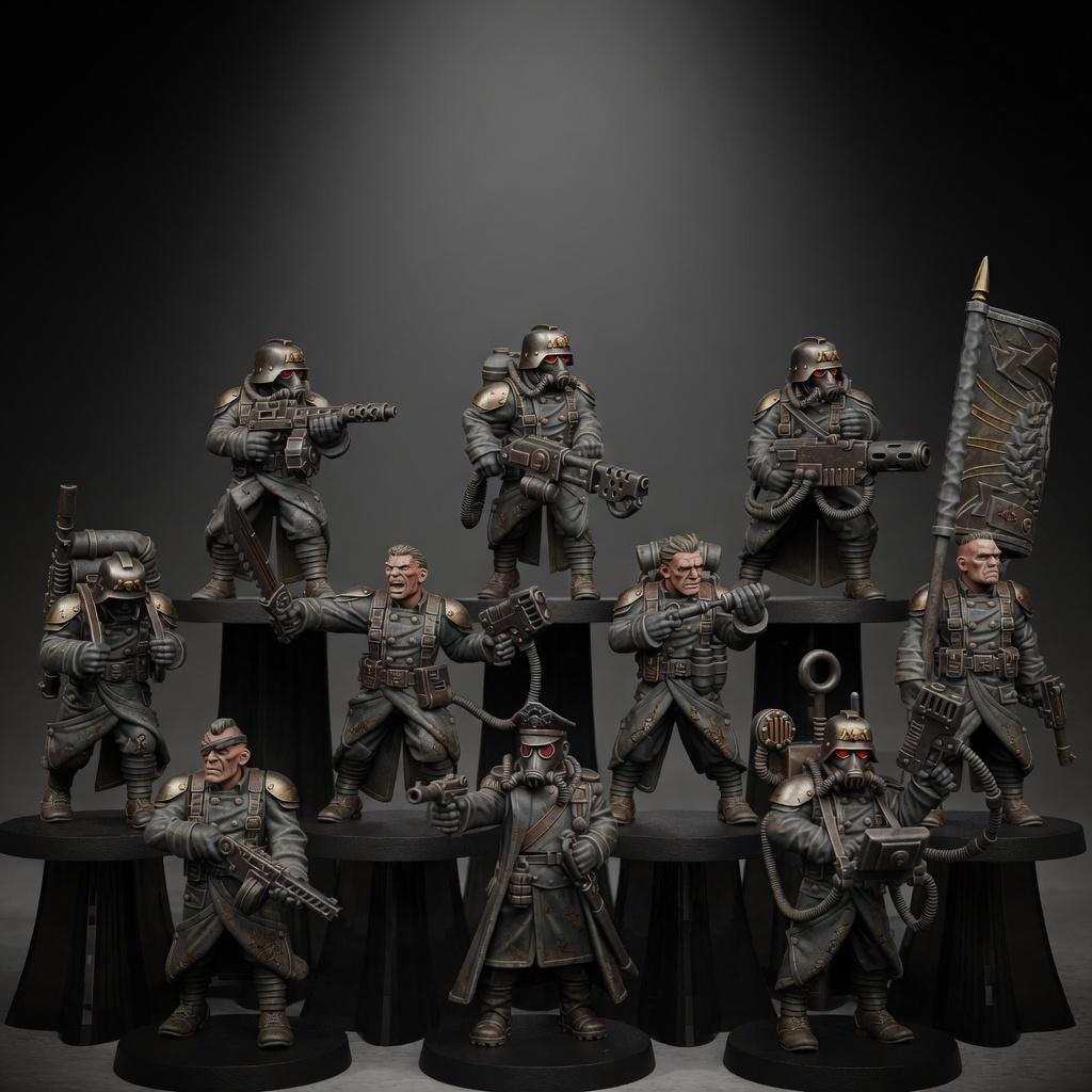 Grimguard Combatants – Astra Militarum Proxy