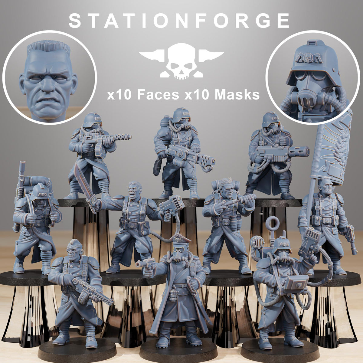 Grimguard Combatants – Astra Militarum Proxy