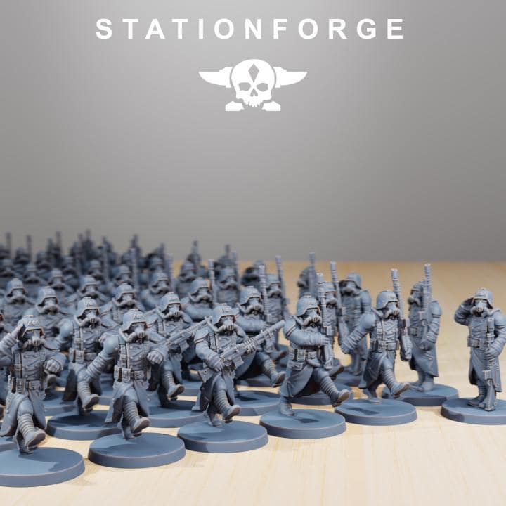 Grimguard Marching Pose – Astra Militarum Proxy