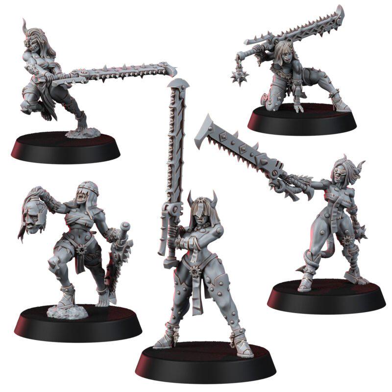 Sisters In Heresy Repentium Squad T2 – Adepta Sororitas Proxy, Wargame Exclusive – 16K resin miniature – photo 2 of 10