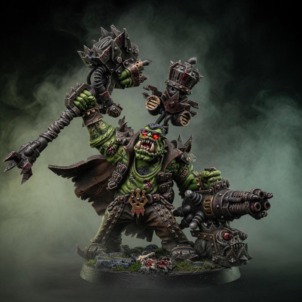 Ork King Freddy Moonqury – Ork Proxy, Wargame Exclusive – 3D printed 16K resin miniature – main photo