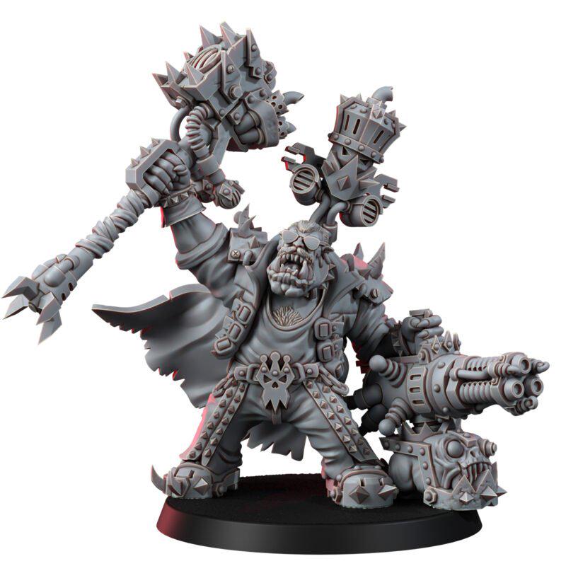 Ork King Freddy Moonqury – Ork Proxy, Wargame Exclusive – 3D printed 16K resin miniature – photo 2 of 7