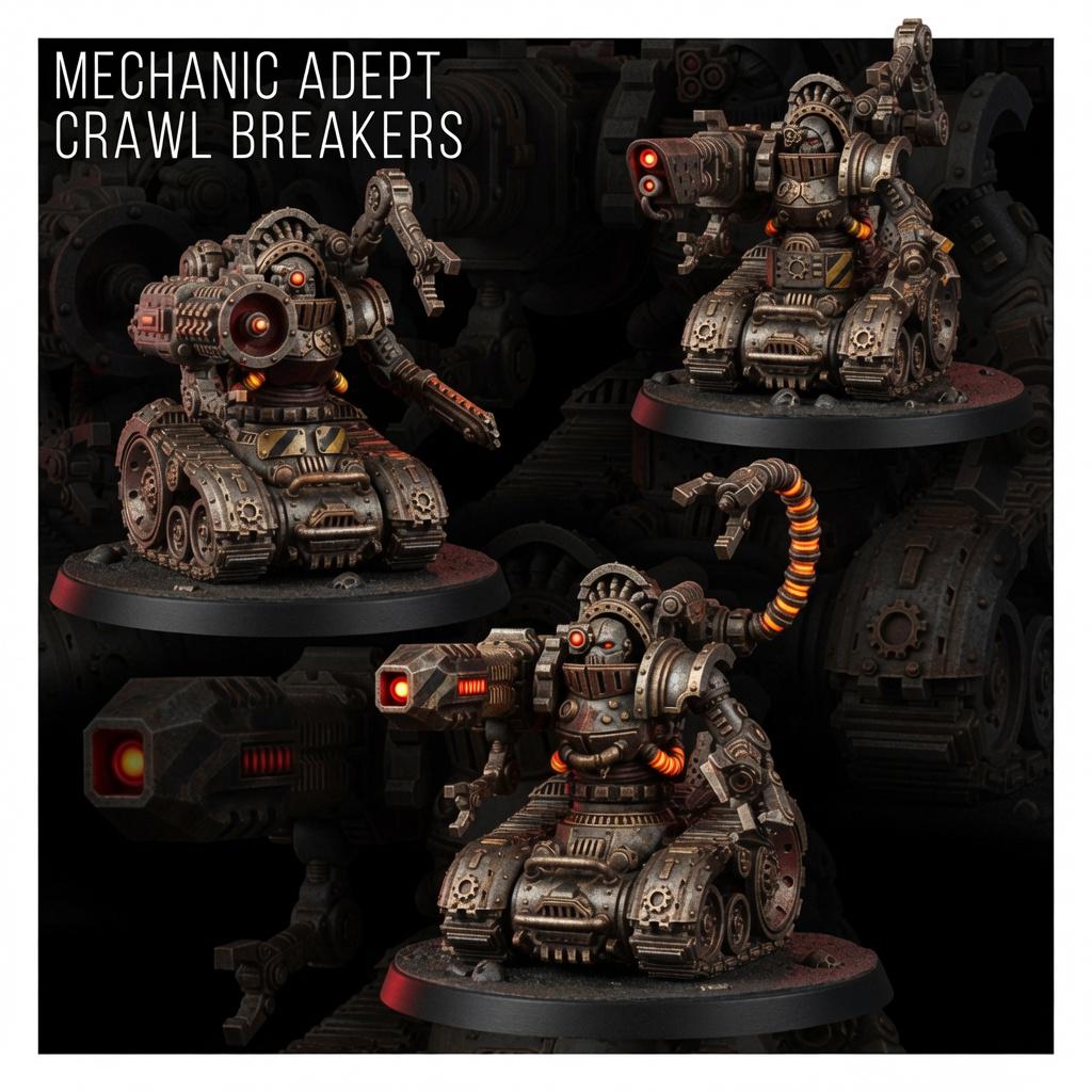Mechanic Adept Crawl Breakers – Adeptus Mechanicus Proxy, Wargame Exclusive – 3D printed 16K resin miniature – main photo