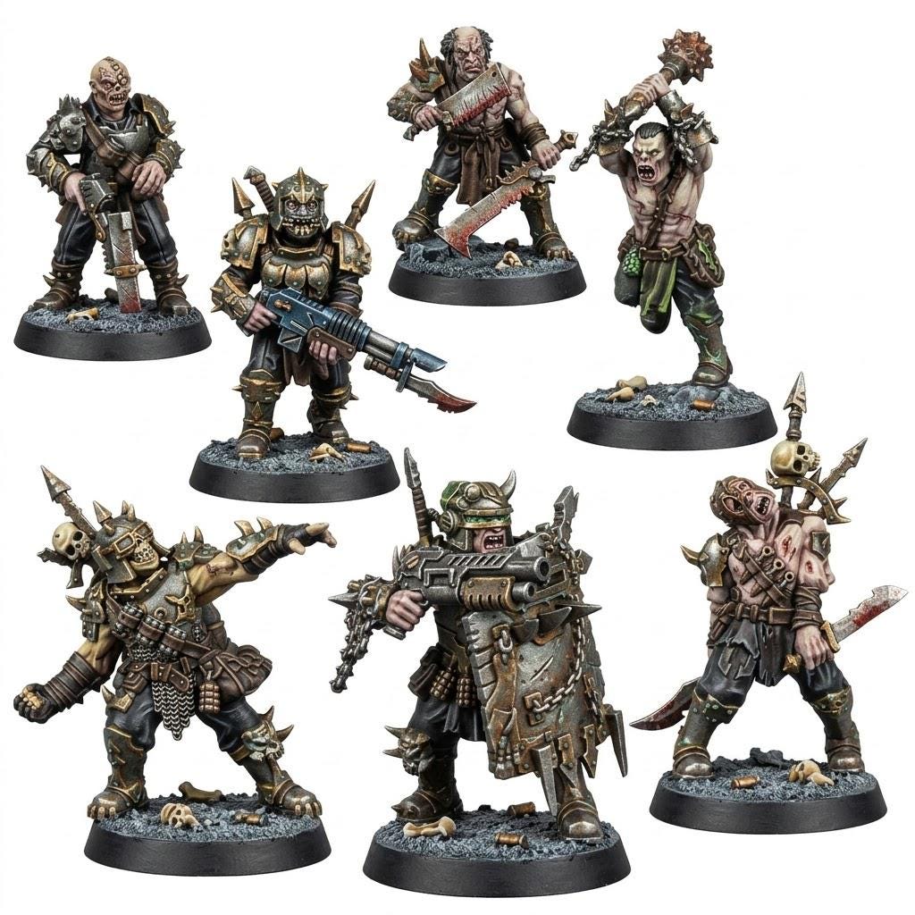 Chaos Renegades Of Pain Killer Team – Chaos Proxy, Wargame Exclusive – 3D printed 16K resin miniature – main photo