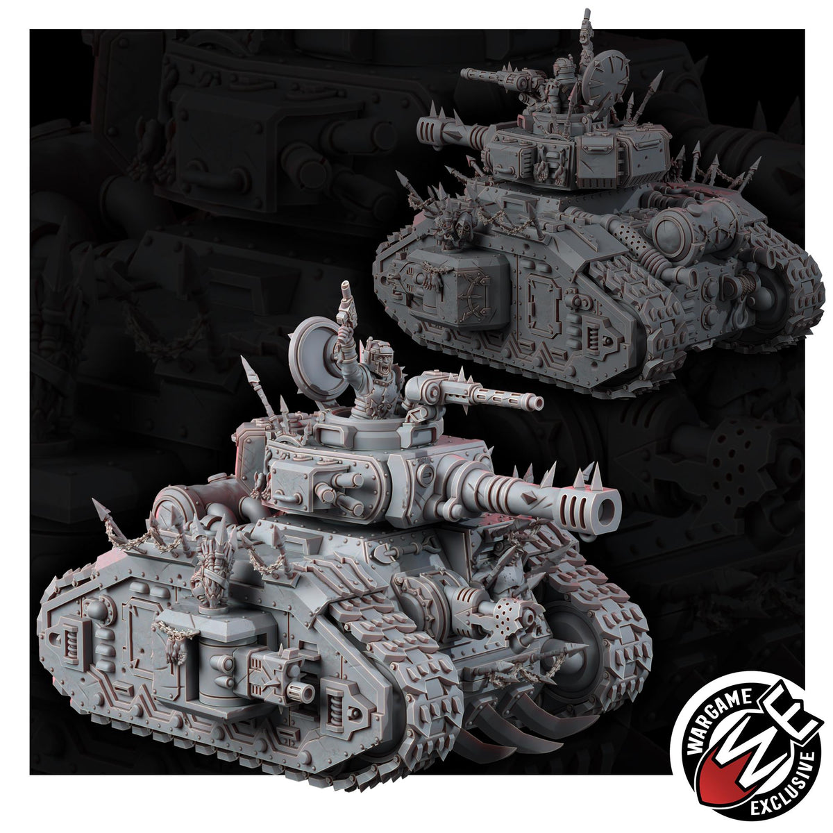 Chaos Degrader Battle Tank – Chaos Proxy, Wargame Exclusive – 3D printed 16K resin miniature – photo 2 of 10