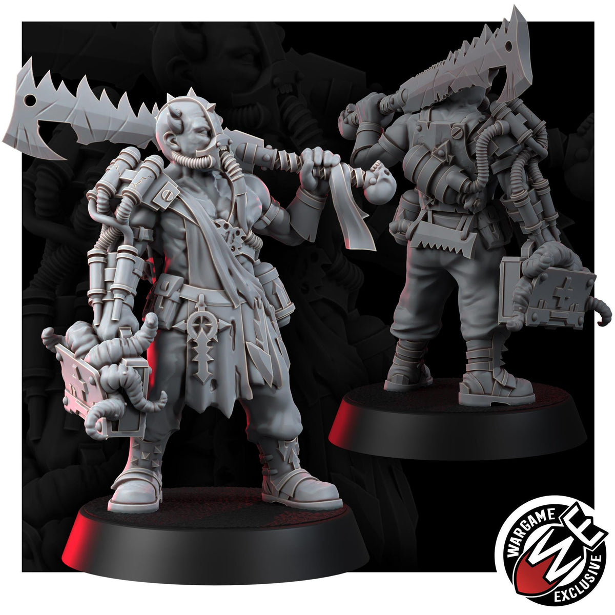Chaos Renegades Of Pain Command Squad – Chaos Proxy, Wargame Exclusive – 3D printed 16K resin miniature – photo 8 of 10