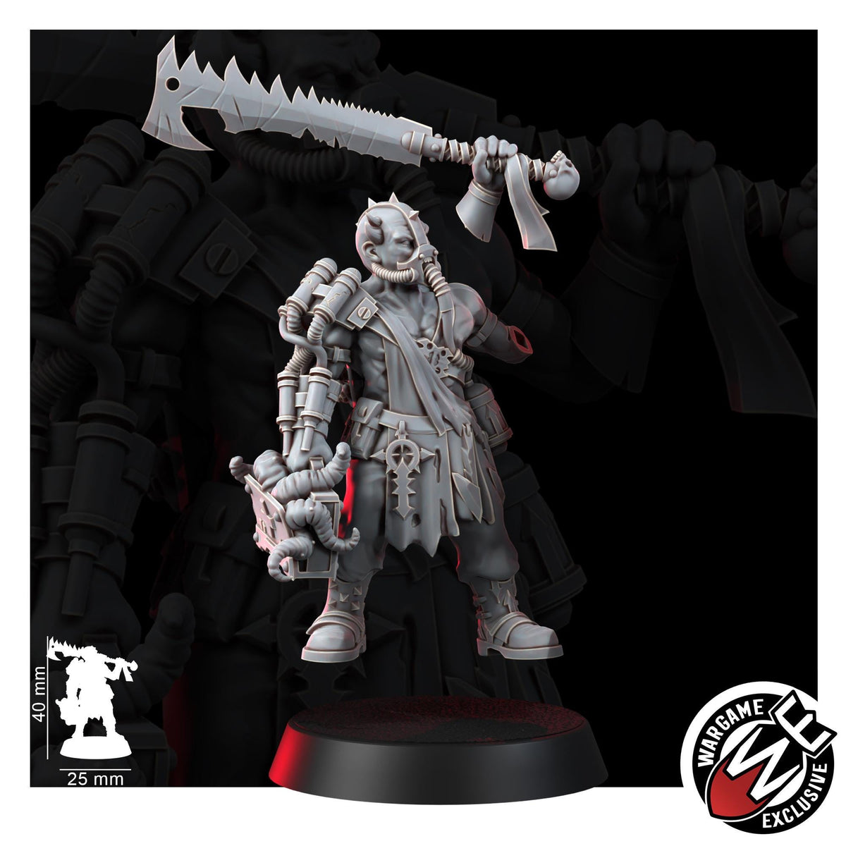 Chaos Renegades Of Pain Command Squad – Chaos Proxy, Wargame Exclusive – 3D printed 16K resin miniature – photo 3 of 10