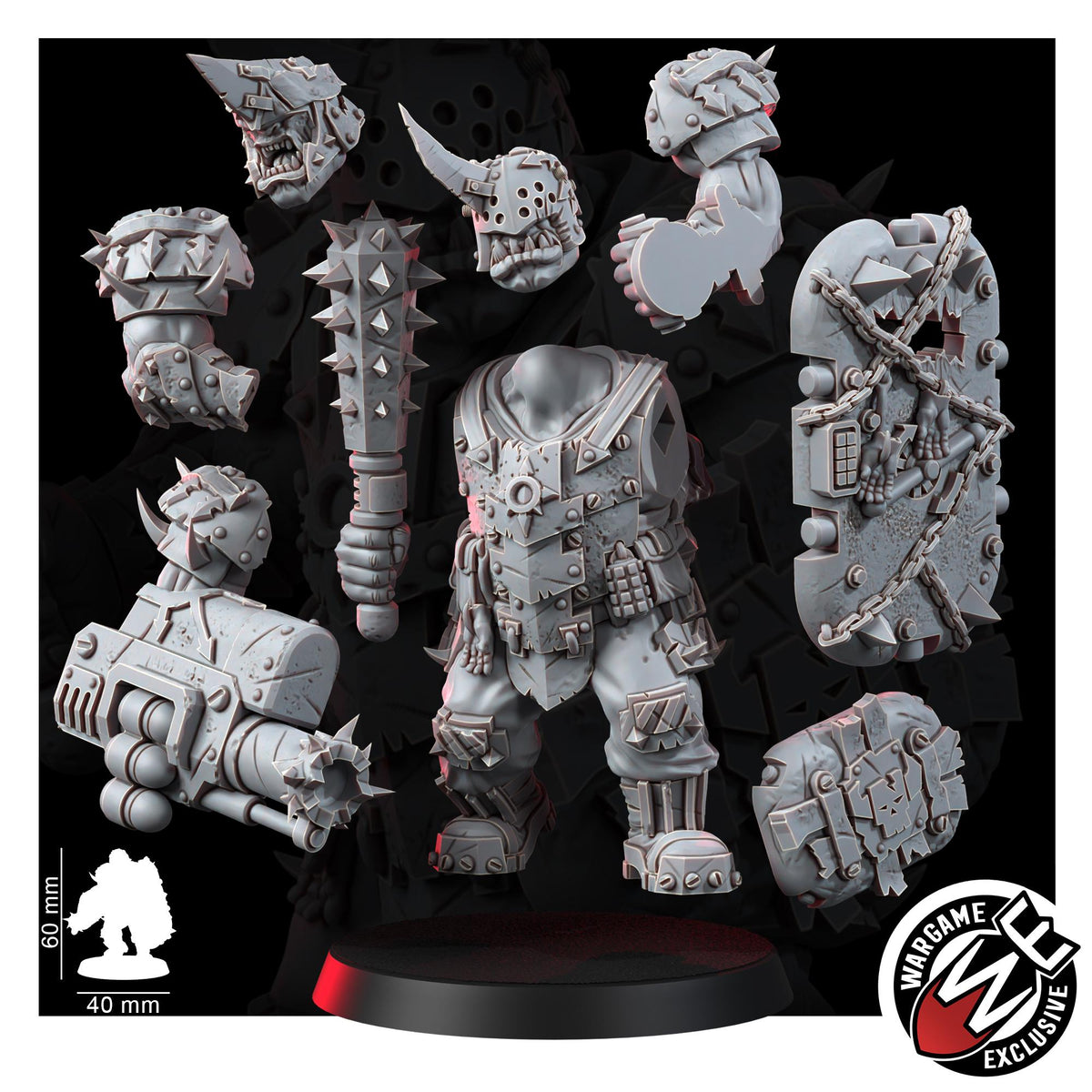 Chaos Renegades Of Pain Bulls – Chaos Proxy, Wargame Exclusive – 3D printed 16K resin miniature – photo 4 of 9