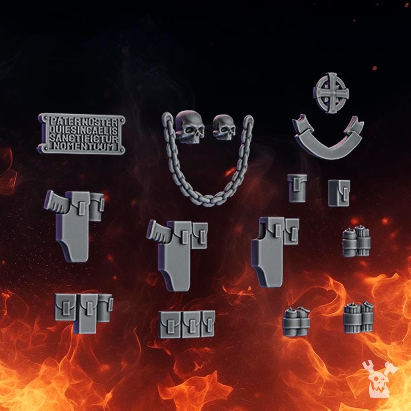 Pactum Aeternum Decor – Black Templars Compatible Bits, DakkaDakka – 3D printed 16K resin bits – photo 2 of 2