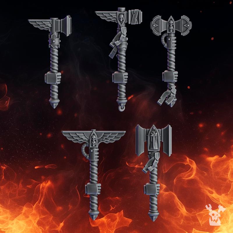 Pactum Aeternum Knight Hammers – Black Templars Compatible Bits, DakkaDakka – 3D printed 16K resin bits – photo 2 of 2