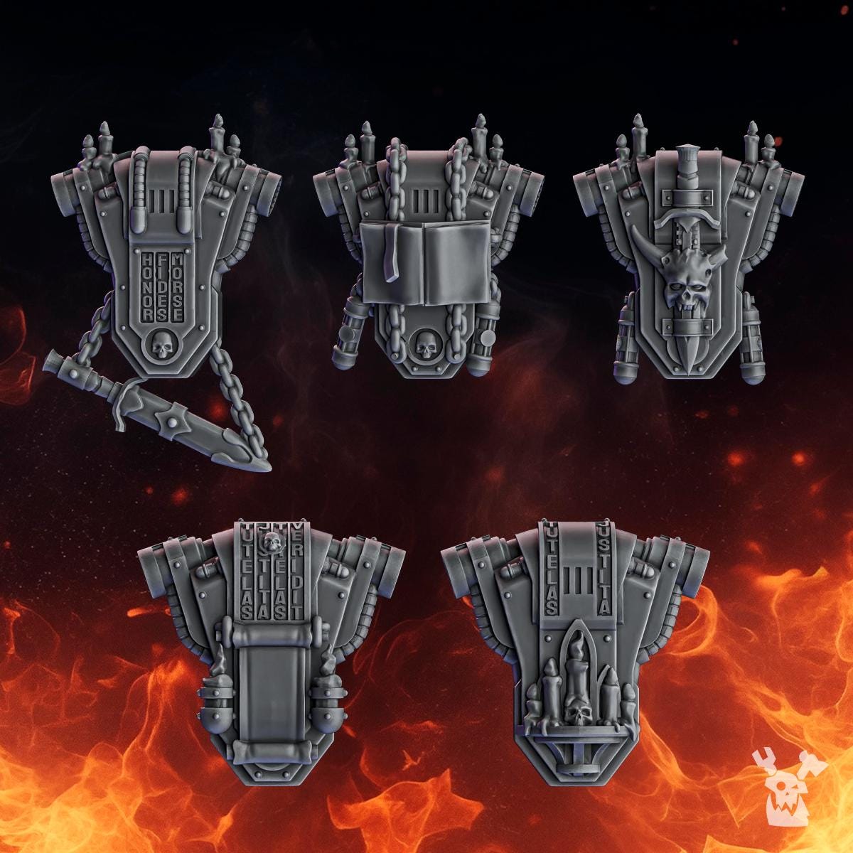 Pactum Aeternum Warden Backpacks – Black Templars Compatible Bits, DakkaDakka – 3D printed 16K resin bits – photo 2 of 2