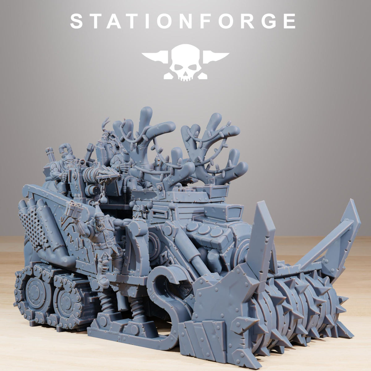 Orkaz Festivator – Ork Proxy, Station Forge – 3D printed 16K resin miniature – photo 5 of 9