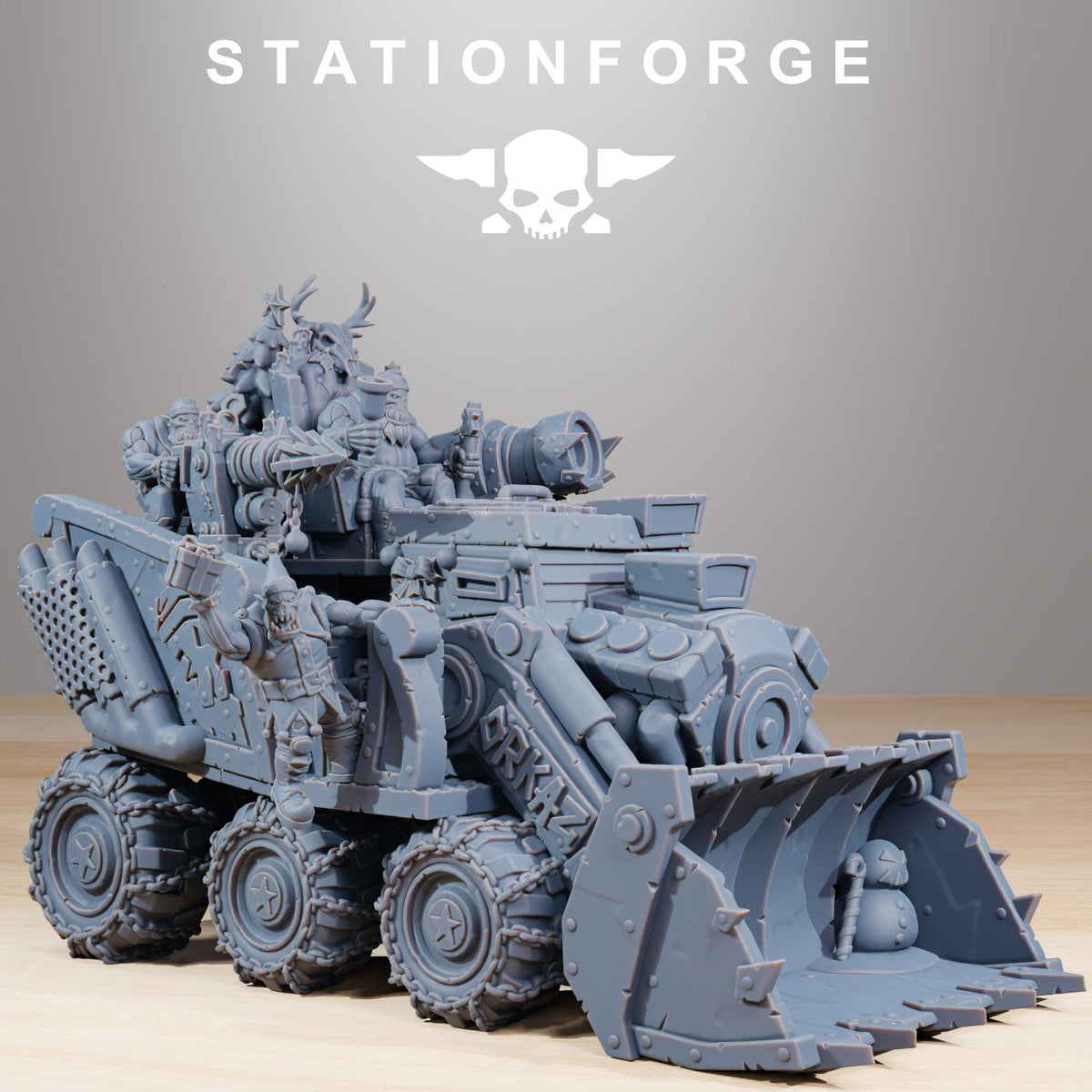 Orkaz Festivator – Ork Proxy, Station Forge – 3D printed 16K resin miniature – photo 3 of 9