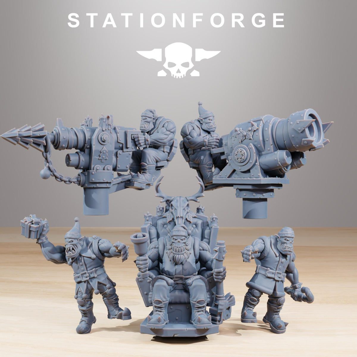 Orkaz Festivator – Ork Proxy, Station Forge – 3D printed 16K resin miniature – photo 6 of 9