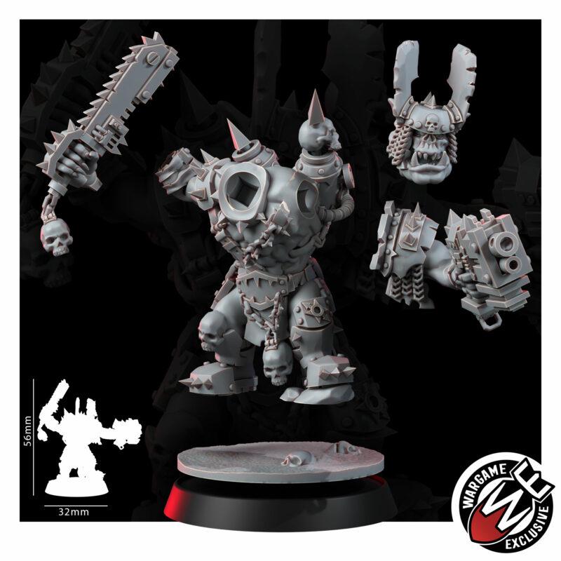 Ork Khork Choppa Goreboyz – Ork Proxy, Wargame Exclusive – 3D printed 16K resin miniature – photo 4 of 11