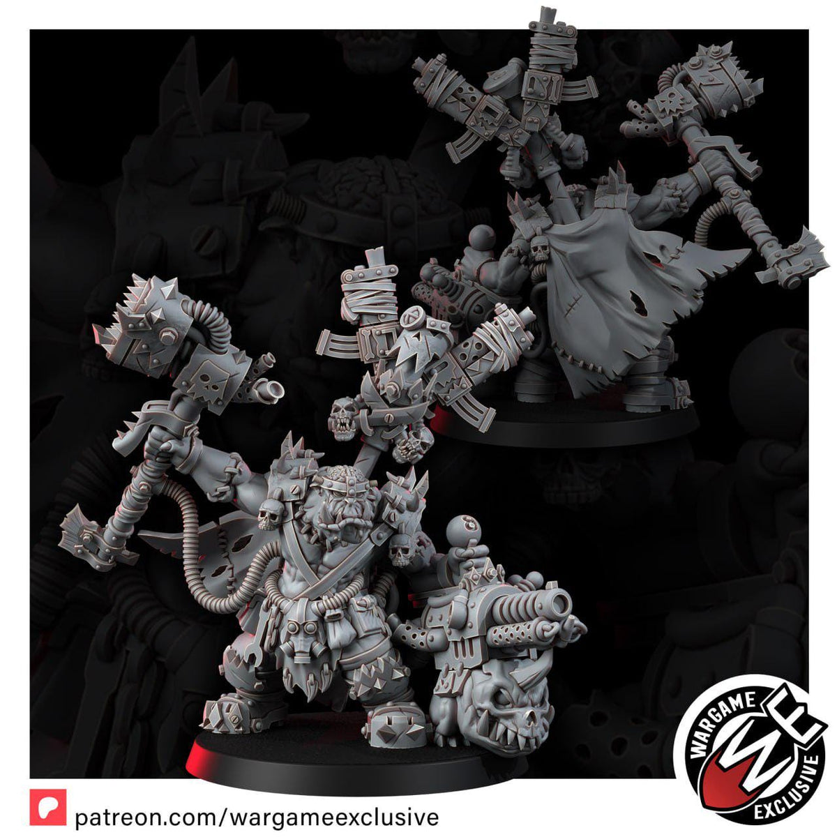 Ork Mad Riders Zoghed Edsplitta – Ork Proxy, Wargame Exclusive – 3D printed 16K resin miniature – photo 7 of 8