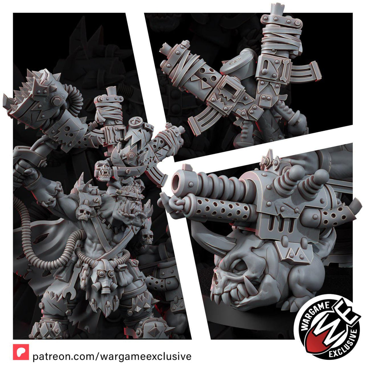 Ork Mad Riders Zoghed Edsplitta – Ork Proxy, Wargame Exclusive – 3D printed 16K resin miniature – photo 6 of 8