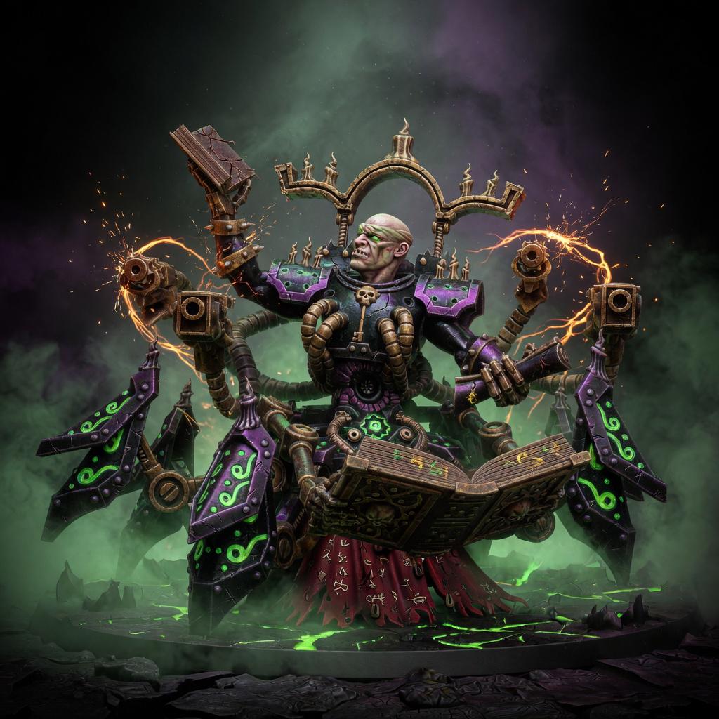 Scavenger Loremaster – Adeptus Mechanicus Proxy, Station Forge – 3D printed 16K resin miniature – main photo